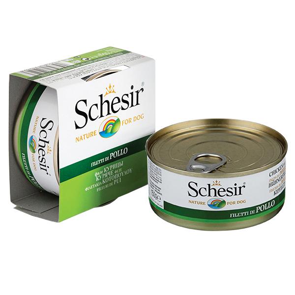 Schesir Chicken Fillets КУРЯЧЕ ФІЛЕ вологий корм консерви для собак 150 г (712523)